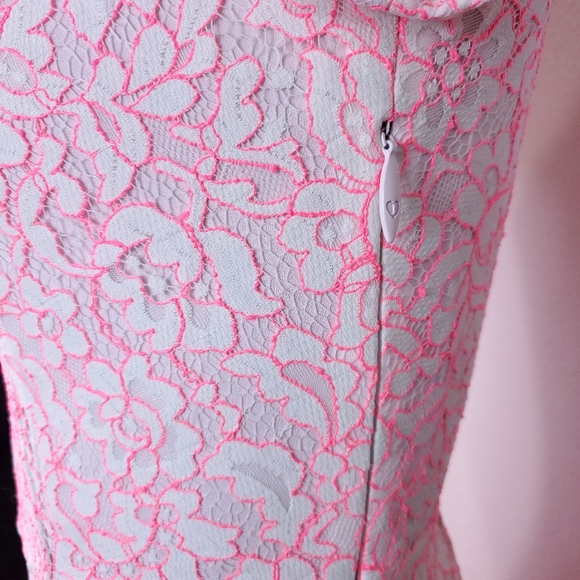 Juicy Couture Neon Pink Corded Lace Dress - Picture 5 of 8